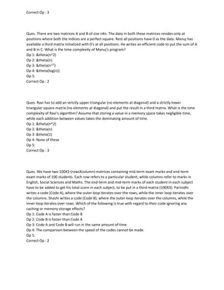 AMCAT_Computer Programming questions and ans | PDF
