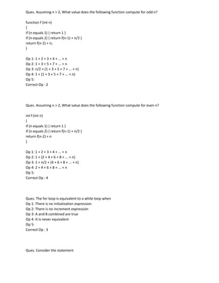AMCAT_Computer Programming questions and ans | PDF