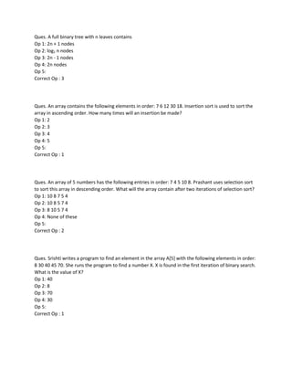 AMCAT_Computer Programming questions and ans | PDF