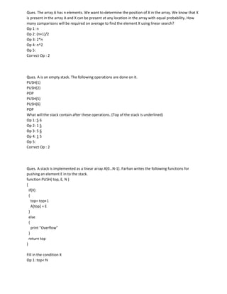 AMCAT_Computer Programming questions and ans | PDF