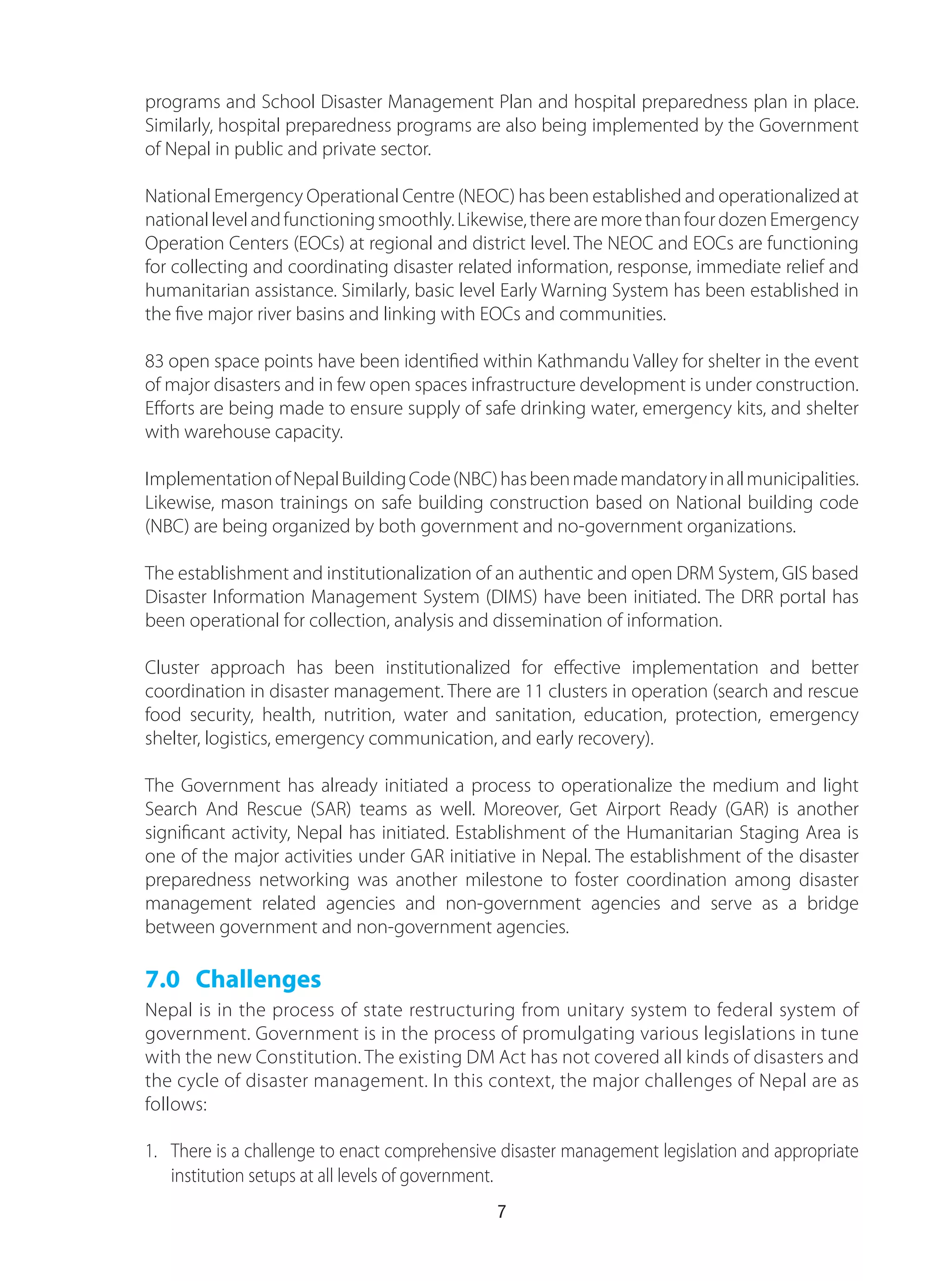 AMCDRR 2016 Nepal Disaster Report | PDF