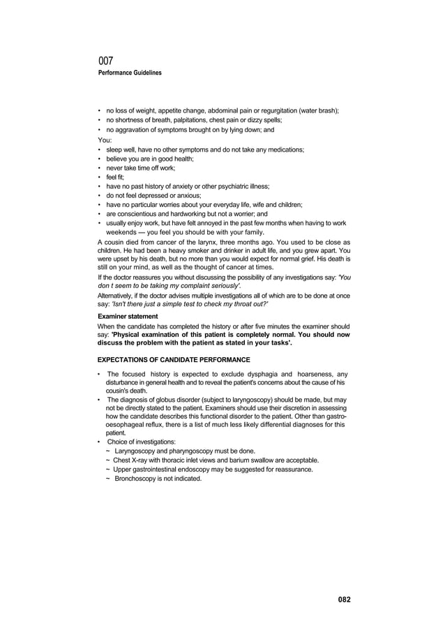 Amc handbook of clinical assessment 2007