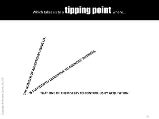 Which takes us to a   tipping point where…
Copyright All Media Count, 2012 ©




                                        T...