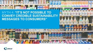 MYTH 4: “IT’S NOT POSSIBLE TO
CONVEY CREDIBLE SUSTAINABILITY
MESSAGES TO CONSUMERS”
37
 