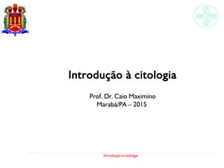 Introdução à citologia
Introdução à citologia
Prof. Dr. Caio Maximino
Marabá/PA – 2015
 