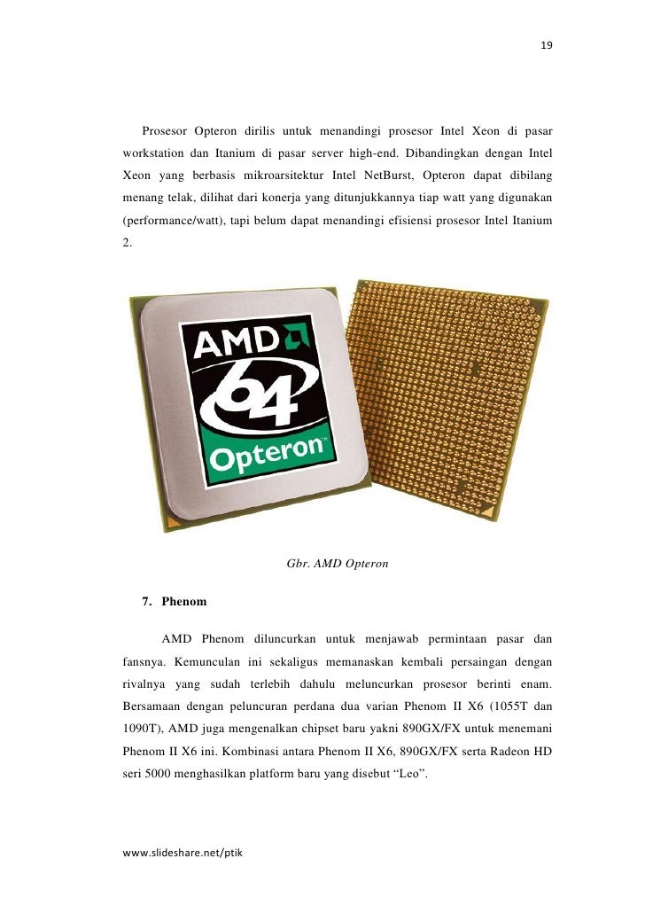 Arsitektur Prosesor AMD Arsitektur Prosesor AMD