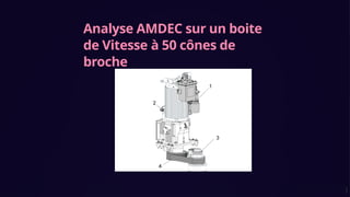 Analyse AMDEC sur un boite
de Vitesse à 50 cônes de
broche
 