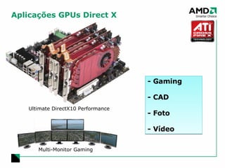 Aplicações GPUs Direct X - Gaming - CAD - Foto - Vídeo Ultimate DirectX10 Performance Multi-Monitor Gaming 