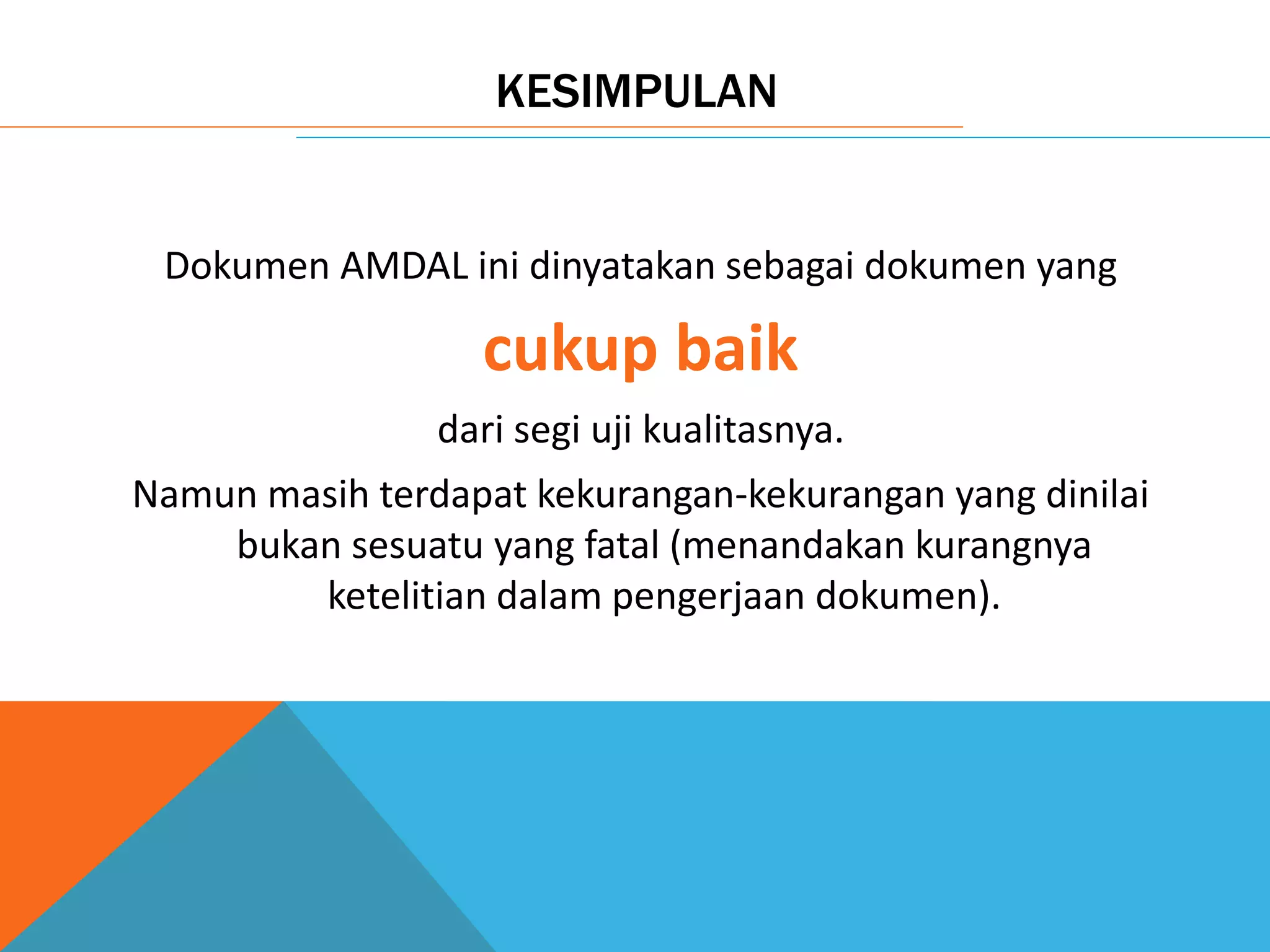 Contoh AMDAL PT. Oscar Padang Agro Lestari | PPTX