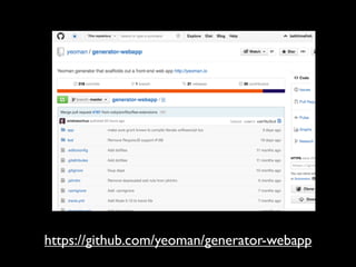 https://github.com/yeoman/generator-webapp

 