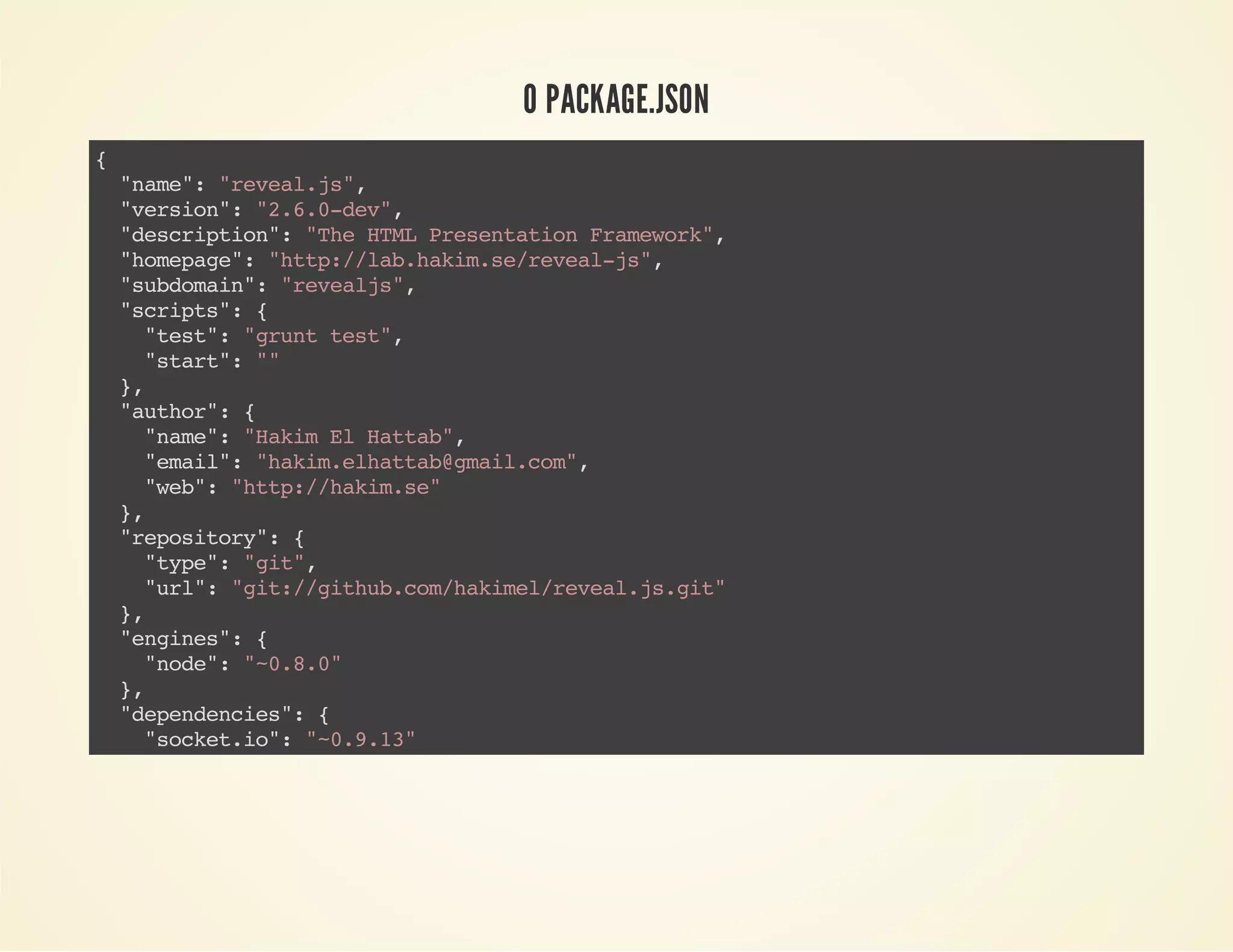 O PACKAGE.JSON
{
"ae:"eelj"
nm" rva.s,
"eso" "..-e"
vrin: 260dv,
"ecito" "h HM Peetto Faeok,
dsrpin: Te TL rsnain rmwr"
"oeae:"tp/lbhkms/eelj"
hmpg" ht:/a.ai.erva-s,
"udmi" "eels,
sboan: rvaj"
"cit" {
srps:
"et:"rn ts"
ts" gut et,
"tr" "
sat: "
}
,
"uhr:{
ato"
"ae:"ai E Hta"
nm" Hkm l atb,
"mi" "ai.latbgalcm,
eal: hkmehta@mi.o"
"e" "tp/hkms"
wb: ht:/ai.e
}
,
"eoioy:{
rpstr"
"ye:"i"
tp" gt,
"r" "i:/ihbcmhkmlrva.sgt
ul: gt/gtu.o/aie/eelj.i"
}
,
"nie" {
egns:
"oe:"080
nd" ~.."
}
,
"eednis:{
dpnece"
"okti" "091"
sce.o: ~..3
}
,
"eDpnece" {
dveednis:
"rn-oti-ui" "022,
gutcnrbqnt: ~.."
"rn-oti-sit:"064,
gutcnrbjhn" ~.."
"rn" "040
gut: ~.."
}
,
"iess:[
lcne"

 