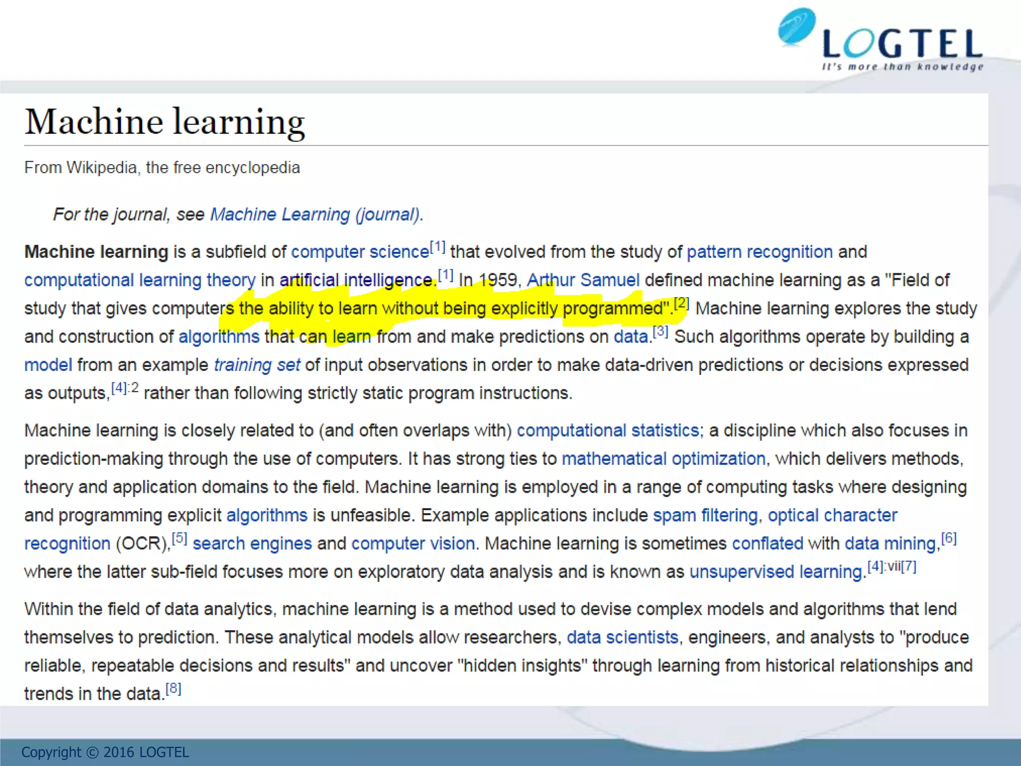 Copyright © 2016 LOGTEL
 