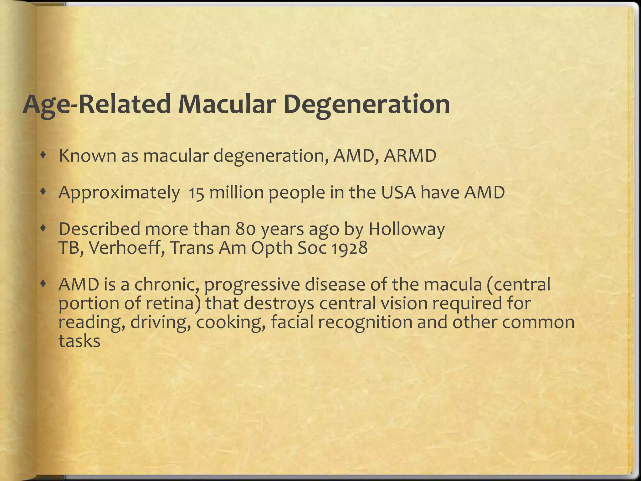 Age Related Macular Degeneration | PPTX