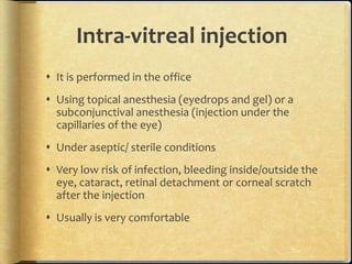 Vitrinal Injection Age Related Macular Degeneration | PPTX