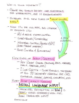 AMD Touch Integration Technology Opportunity Assessment