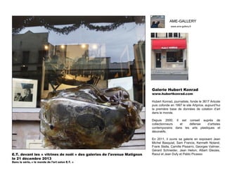 Ame gallery -le monde de l'art selon e.t.-211213 les vitrines de noël des galeries de  l'avenue matignon-l'album