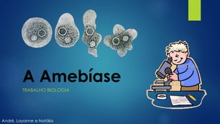 A Amebíase
TRABALHO BIOLOGIA
André, Layanne e Natália
 