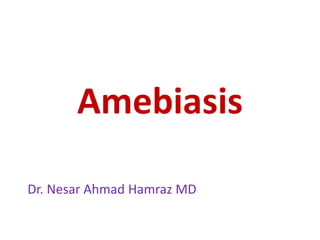 Amebiasis
Dr. Nesar Ahmad Hamraz MD
 