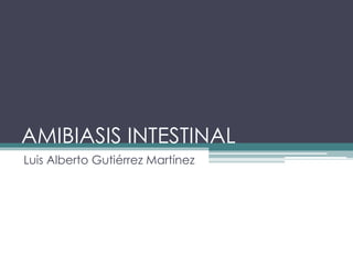 AMIBIASIS INTESTINAL
Luis Alberto Gutiérrez Martínez
 