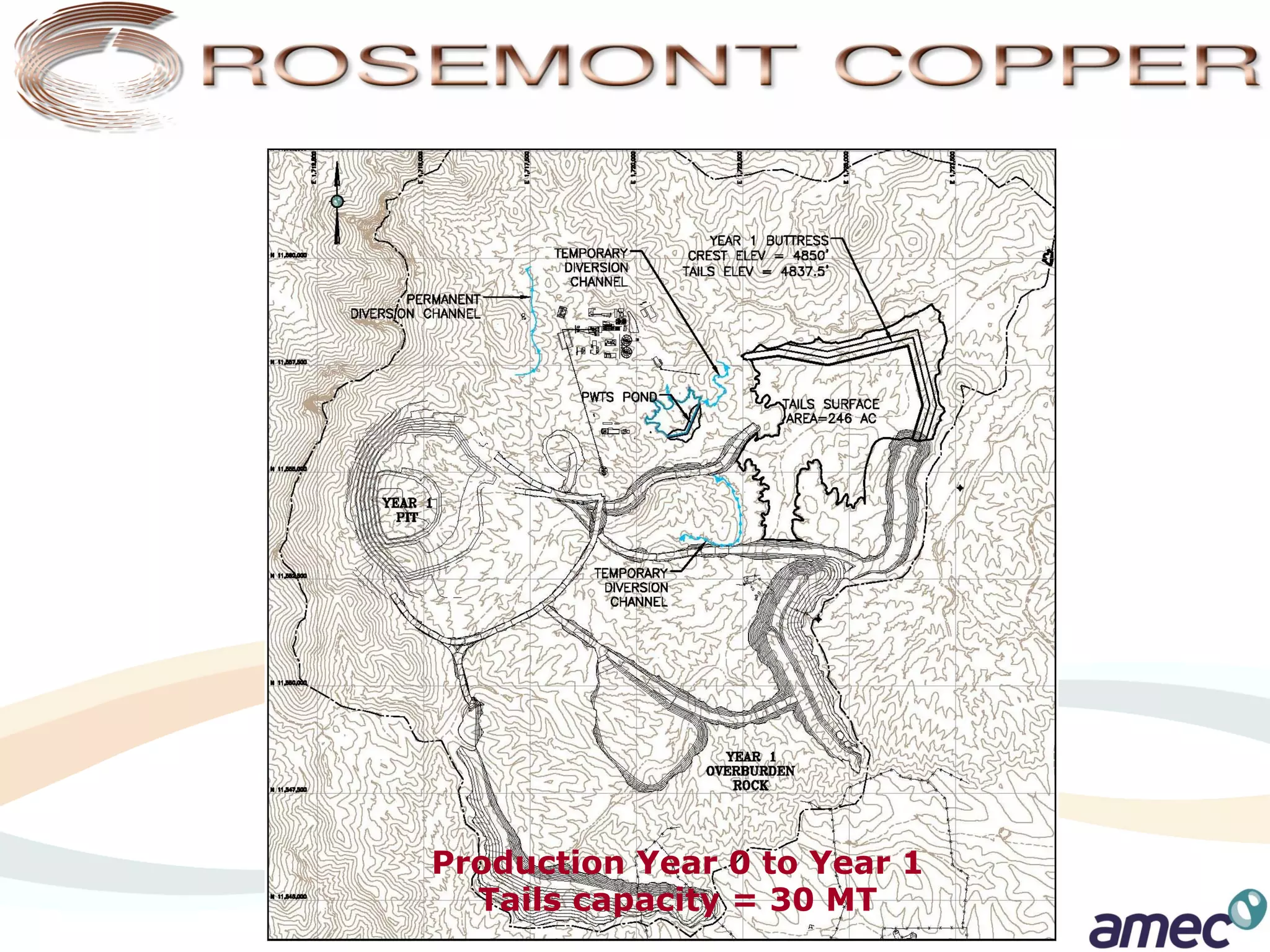 Production Year 0 to Year 1
  Tails capacity = 30 MT
 