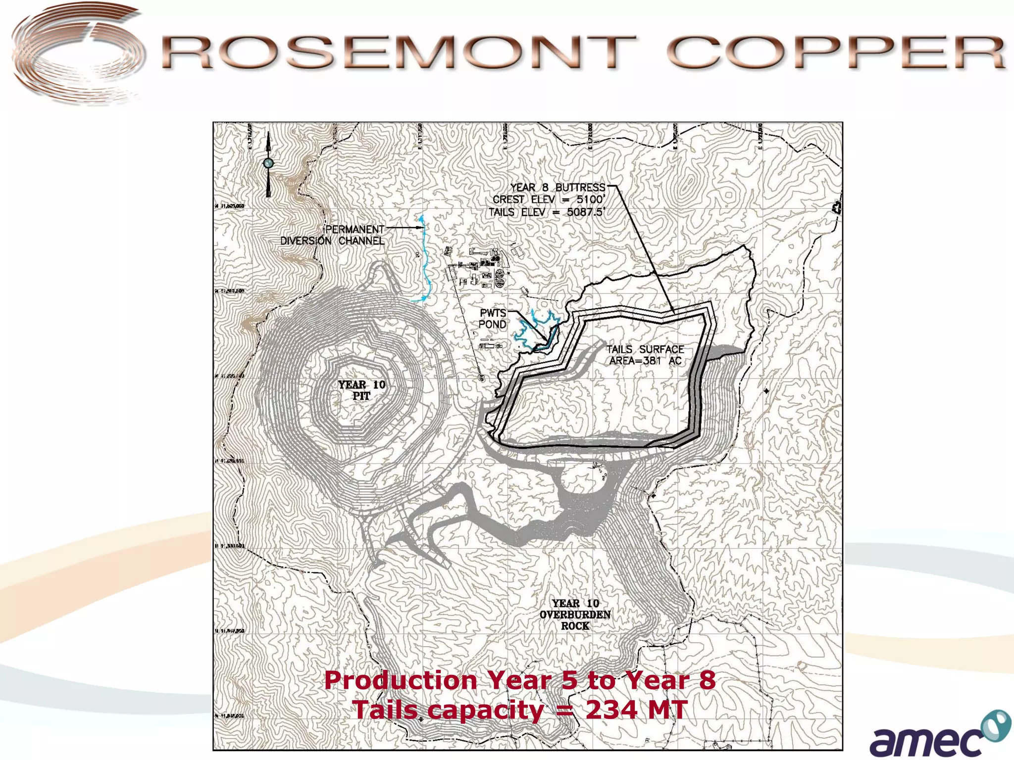 Production Year 5 to Year 8
  Tails capacity = 234 MT
 