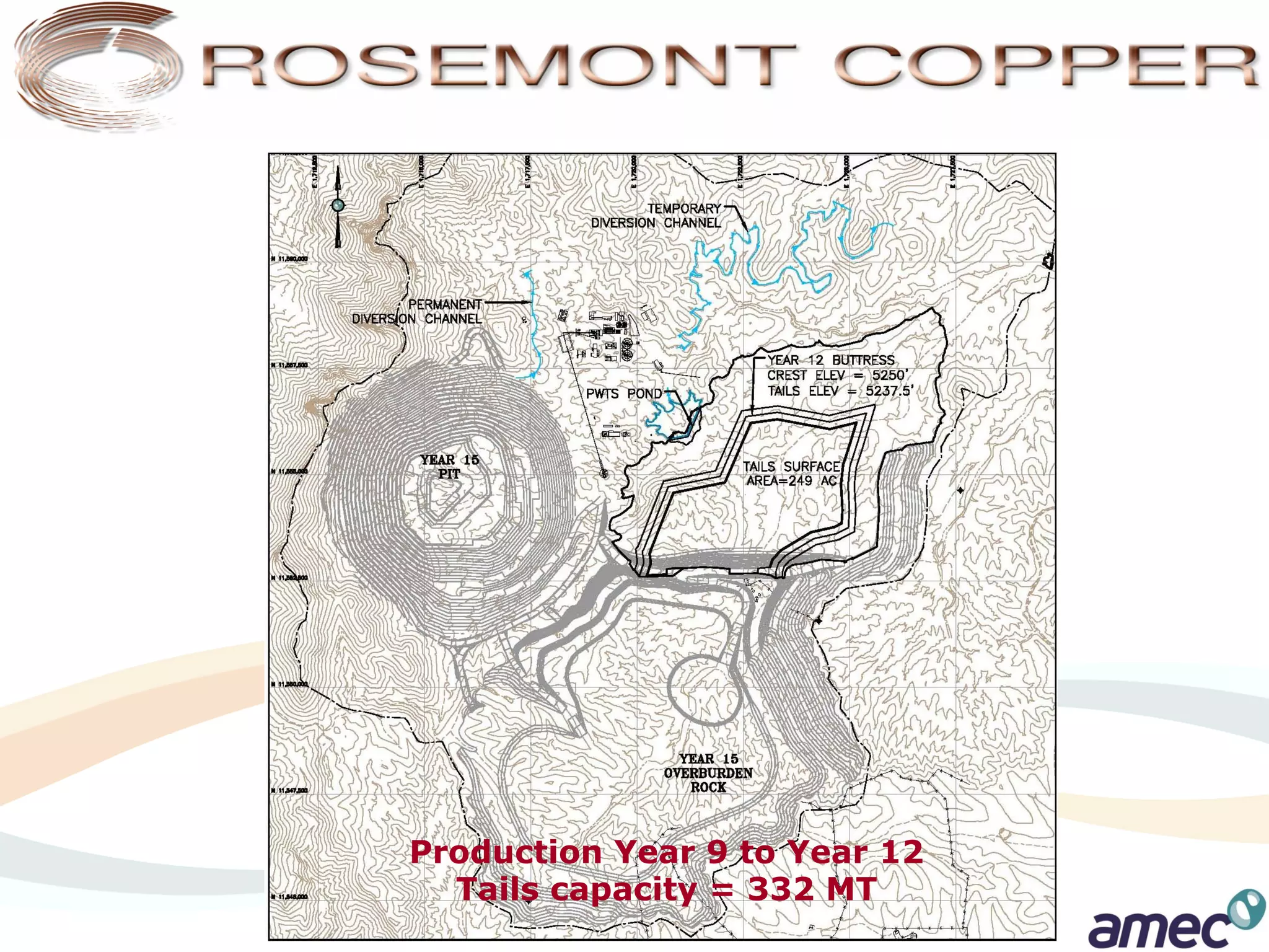 Production Year 9 to Year 12
  Tails capacity = 332 MT
 