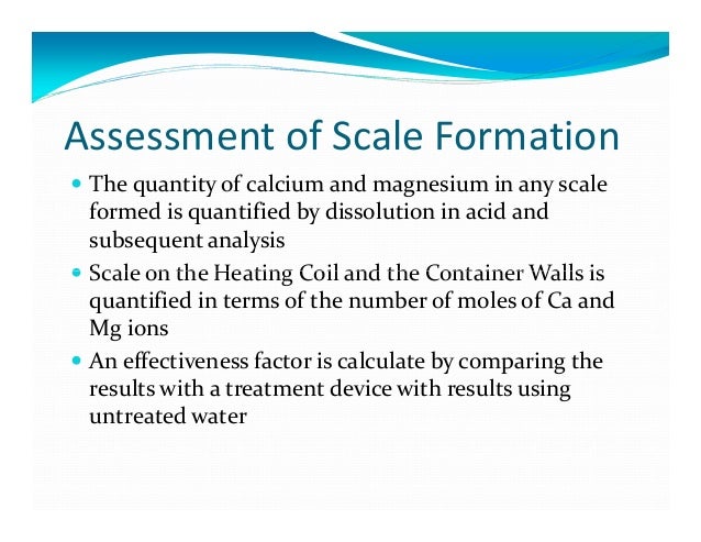 A Mechanistic Analysis Of Scale Formation And Prevention By Physical