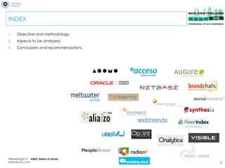 Amec metrics & Internet measuring tools prmeeting2013 by mariavecino | PDF