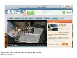 Mensuel Graffici (canal de blogue et utilisation de la vidéo) New Richmond

http://www.graffici.ca/
 