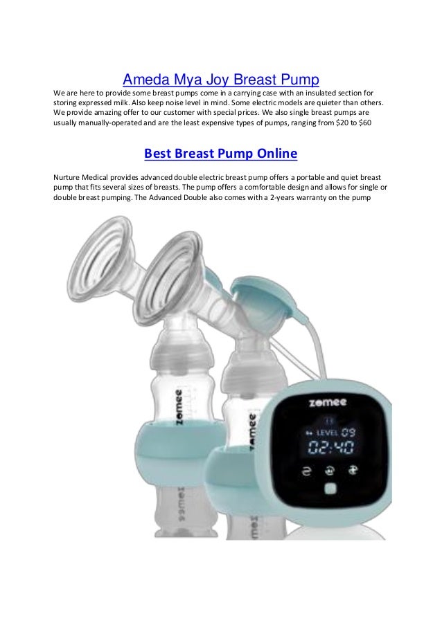 Ameda mya joy breast pump