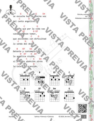 2
Salmos • Himnos • Cánticos © 2024, Ani-Ann | Cancionero
Edición y acordes por
Ani – Ann
Alabanzas a nuestro Dios
Navidad...