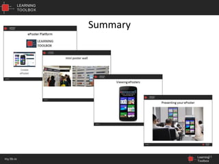 LEARNING
TOOLBOX
Learning
Toolbox
my.ltb.io
Summary
14
 