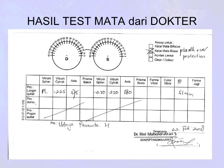 Penulisan Resep Kacamata