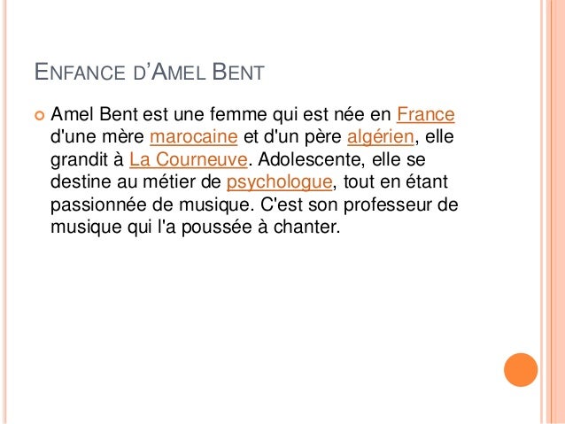 Diaporama De Presentation D Amel Bent Elabore Par Marc Damien Gliszcz