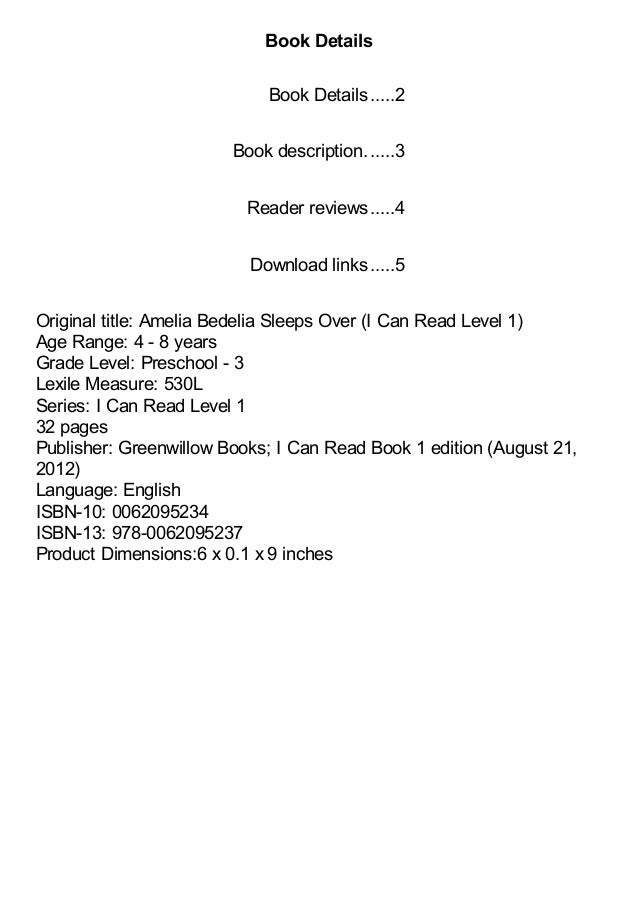 Amelia Bedelia Sleeps Over I Can Read Level 1 By Herman Parish Pdf Amelia Bedelia Sleeps Over I Can Read Level 1 By Herman Parish Pdf