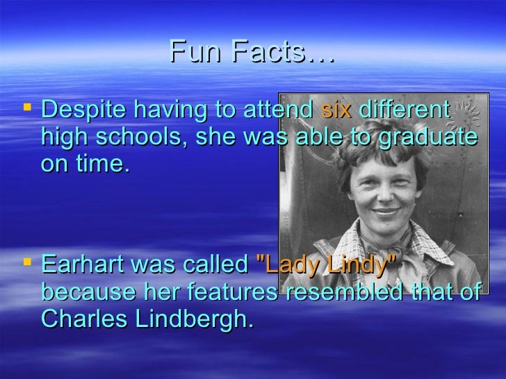 What are some interesting Amelia Earhart facts for kids?