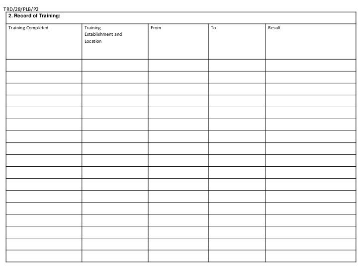training log book template