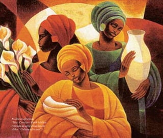 118 | Ruy do Carmo Póvoas
Mulheres africanas
(Tela: Caricias - Keith Mallett
retirada da apresentação em
slides “Cultura africana”)
Feminino no candomblé_miolo final.indd 118Feminino no candomblé_miolo final.indd 118 28/9/2010 17:38:0328/9/2010 17:38:03
 