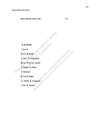 108
Amen-Ra’sSura.Vol.1
 