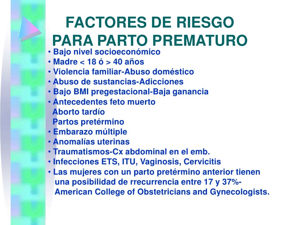 Amenaza de parto prematuro Amenaza de parto prematuro
