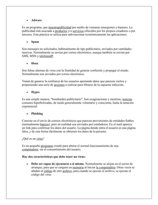 Amenazas para el computador