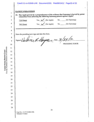 Case5:11-cv-01846-LHK Document1931 Filed08/24/12 Page20 of 20
 