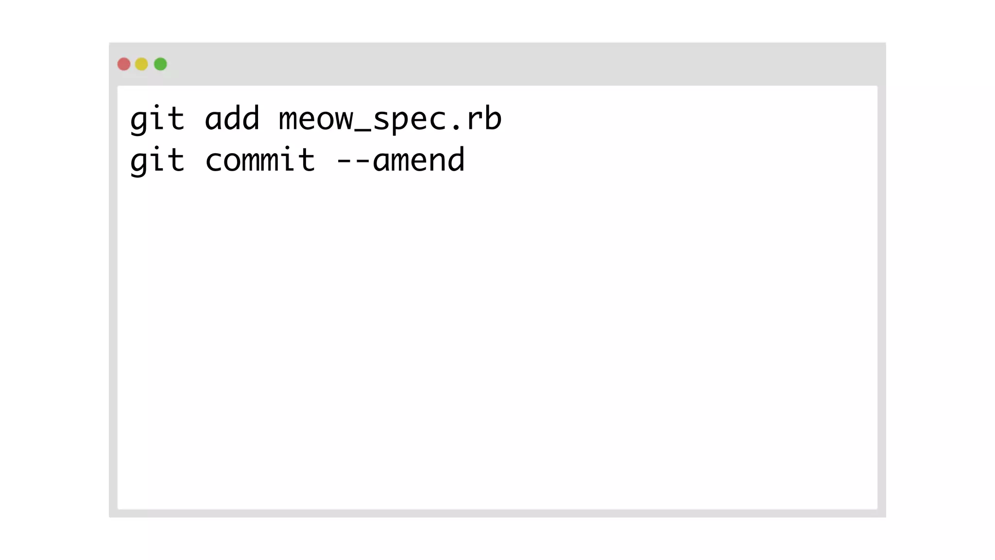 Amending changes in git