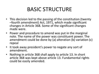INDIAN CONSTITUTION AMENDMENT | PPTX