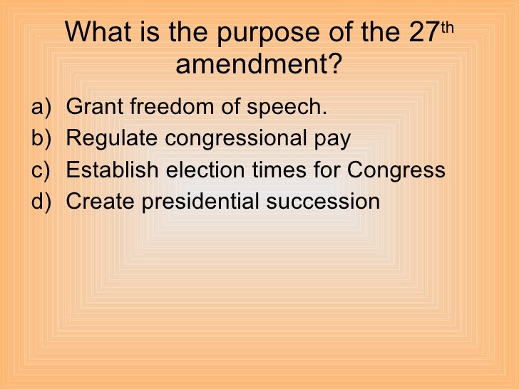 Amendment 27