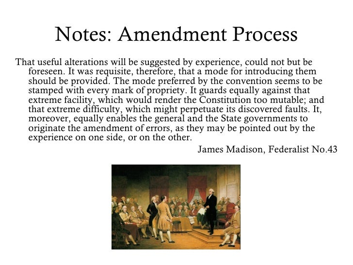 Amendment process