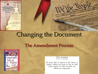 Changing the DocumentChanging the Document
The Amendment ProcessThe Amendment Process
 