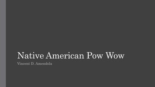 Native American Pow Wow
Vincent D. Amendola
 