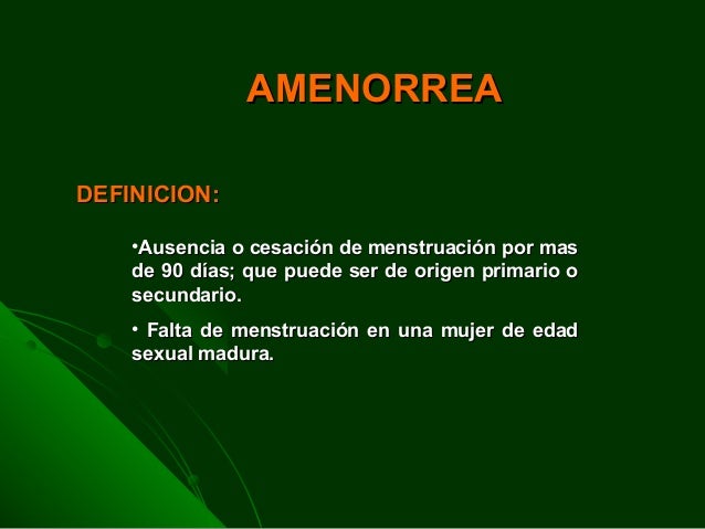 Amenorrea 2