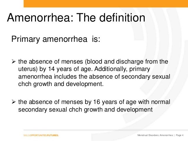 Amenorrhea